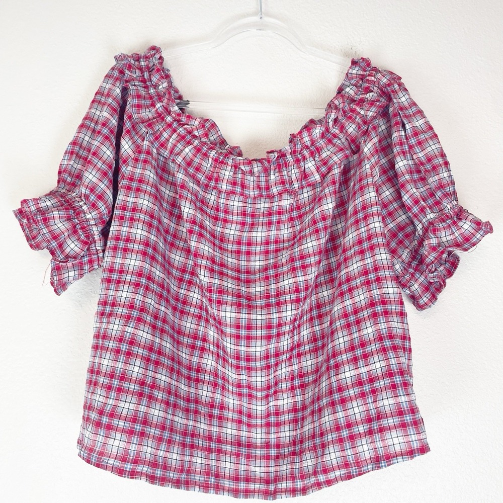 New Tommy Hilfiger Top Womens XL Off Shoulder Cottage Prairie Peasant Country